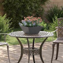 vidaXL Garden Planter Black 35 x 35 x 15 cm Cold-rolled Steel