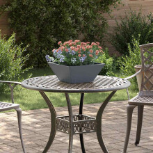vidaXL Garden Planter Anthracite 35 x 35 x 15 cm Cold-rolled Steel