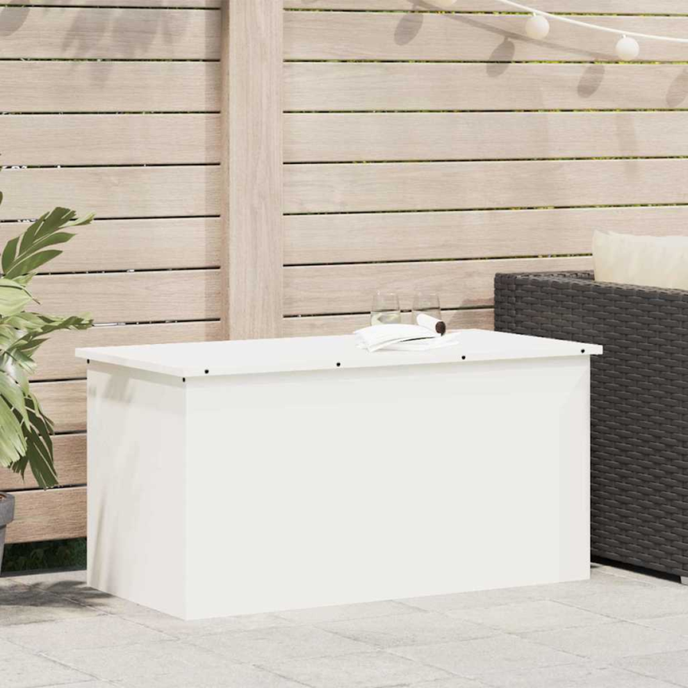 Vidaxl Outdoor Storage Box 100 X 50.5 X 50 Cm Steel White