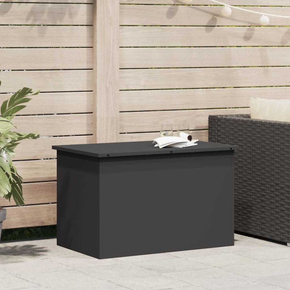 Vidaxl Outdoor Storage Box 80 X 50.5 X 50 Cm Steel Black