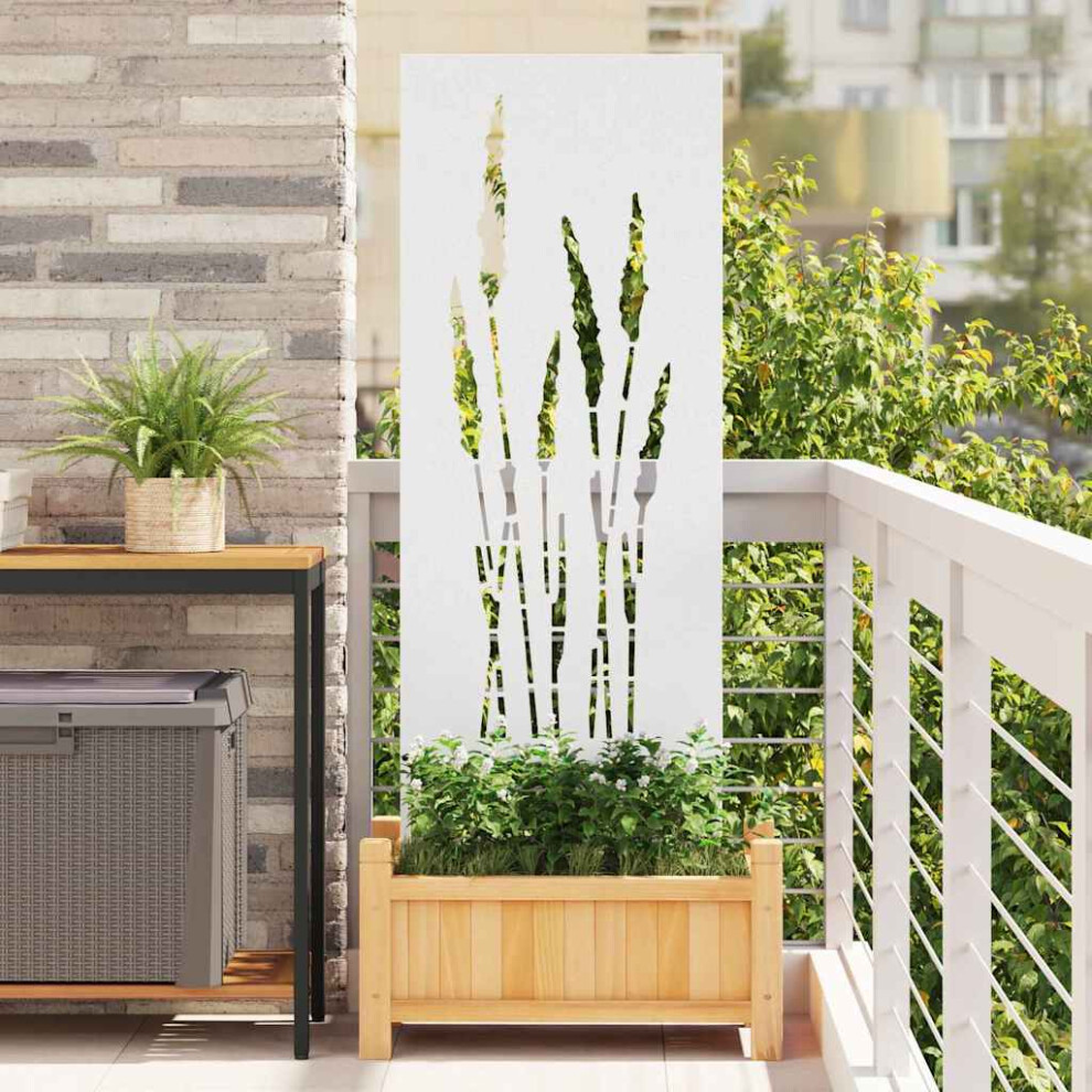 Vidaxl Garden Privacy Screen White 50 X 140 Cm Cold-Rolled Steel
