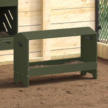 vidaXL Chicken Feeding Trough Olive Green 81 x 32 x 53.5 cm