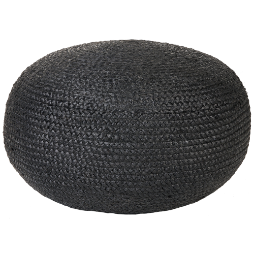 Beliani Pouffe DUKKI Jute Black