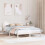 VidaXL vidaXL Bed Frame with Headboard White 150 x 200 cm Solid Pine Wood 1