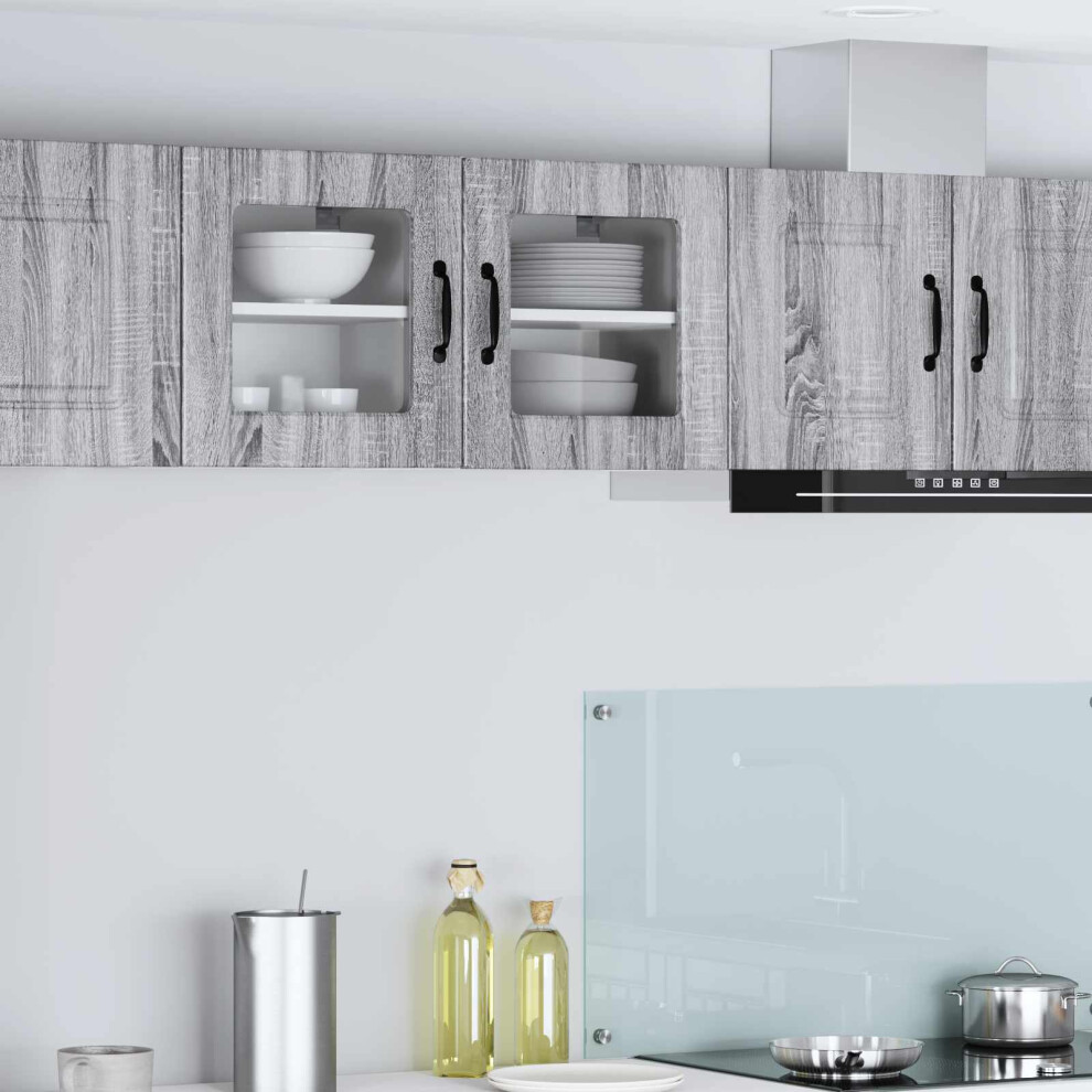 Vidaxl Kitchen Wall Cabinet 2 Pcs Concrete Grey 40 X 31 X 40 Cm - Image 2