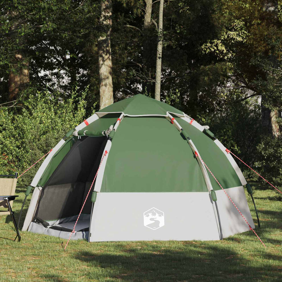 Vidaxl Instant Tent With Rainfly 4-Person Quick-Release Green