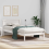 VidaXL vidaXL Bed Frame with Headboard White 90 x 190 cm Solid Pine Wood 1