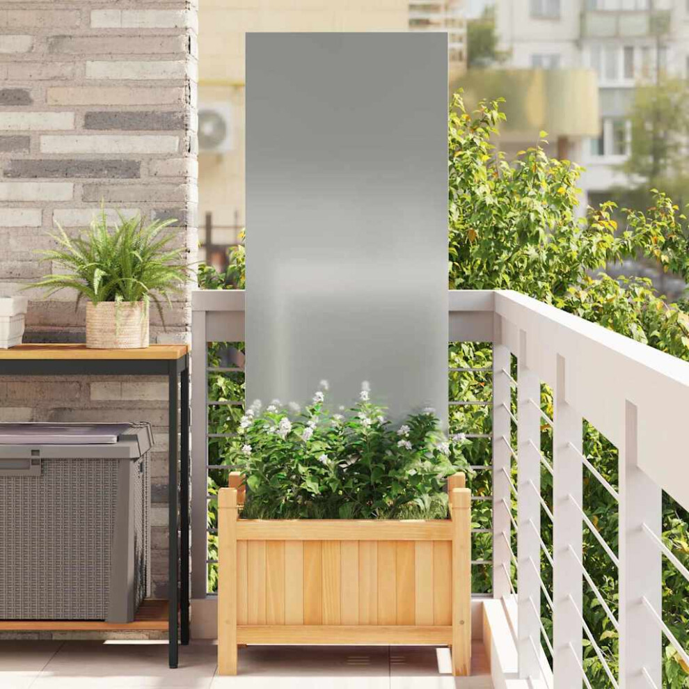 Vidaxl Garden Privacy Screen Silver 50 X 140 Cm Galvanised Steel
