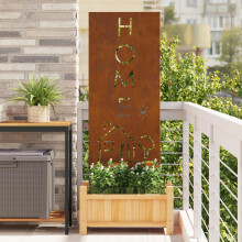 vidaXL Garden Privacy Screen Rusty 50 x 140 cm Weathering Steel