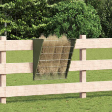 vidaXL Hanging Hay Feeder Olive Green 61 x 33 x 66 cm
