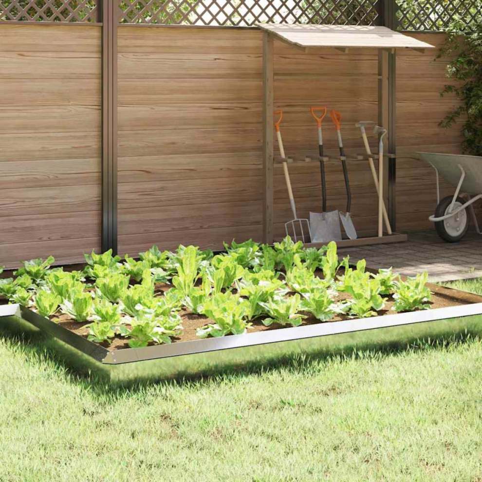 Vidaxl Snail Fence Silver 100 X 3.5 X 25 Cm Galvanised Steel