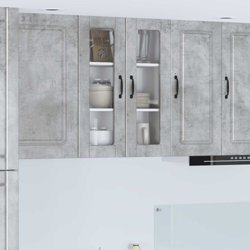 VidaXL vidaXL Dishwasher Panel Concrete Grey 60 x 31 x 80 cm Engineered Wood