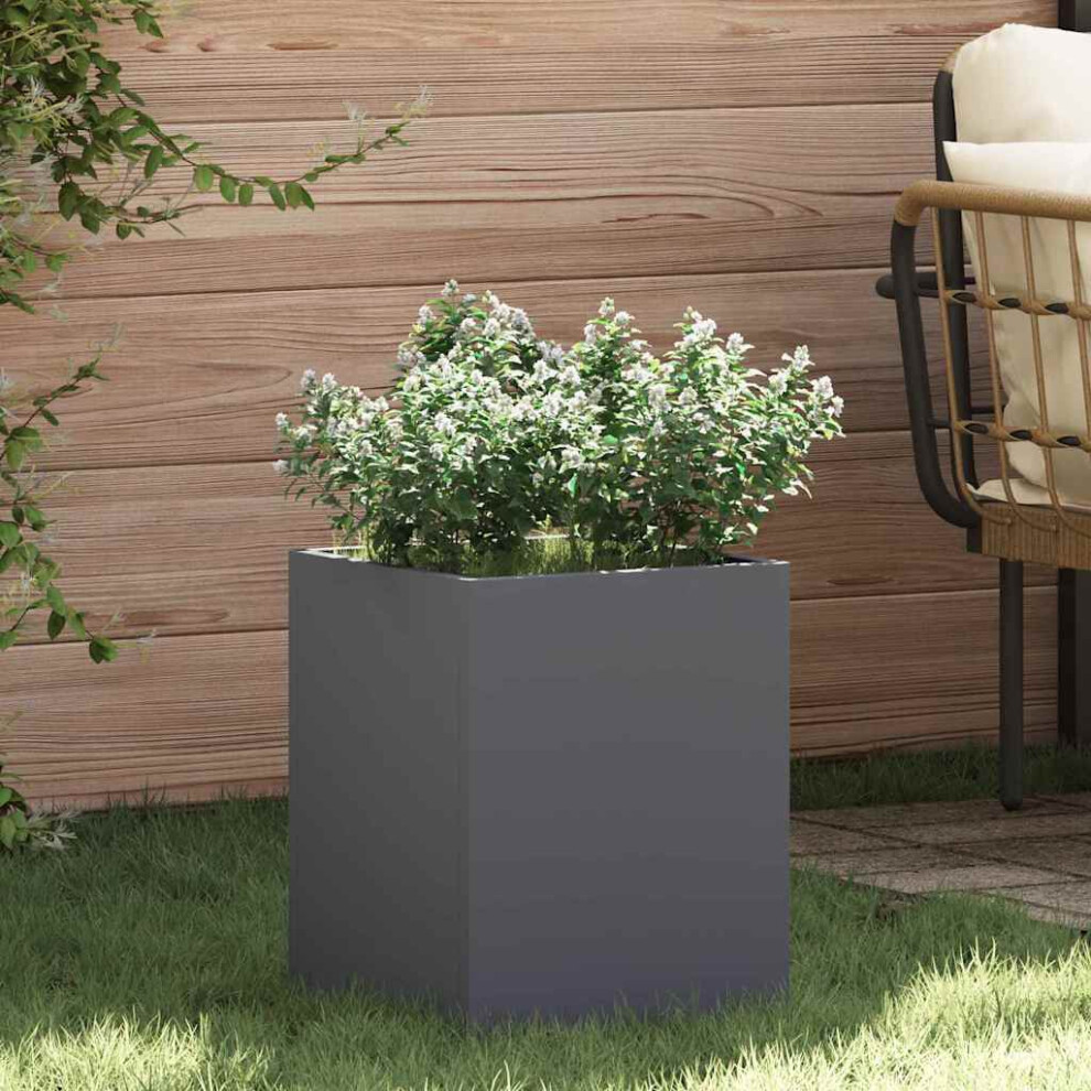 Vidaxl Garden Planter 32 X 32 X 40 Cm Cold-Rolled Steel Anthracite