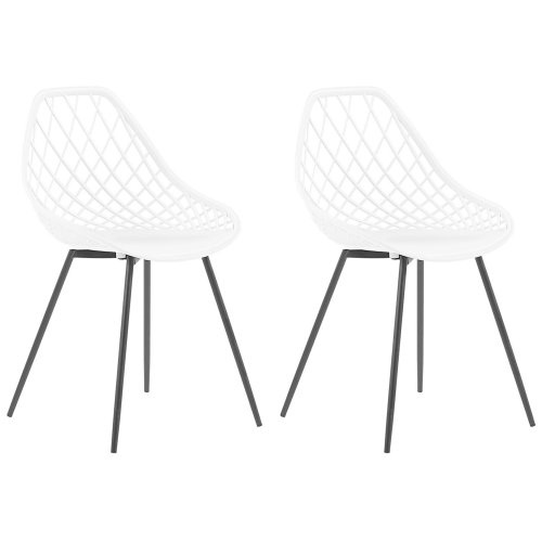 Beliani Set of 2 Dining Chairs CANTON White