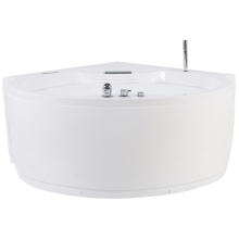 Corner Hot Tub with LED MILANO with Built-In Bluetooth Speaker 1810 x 1500 mm White