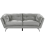 Beliani Sofa 3 Seater LENVIK Velvet Grey 1