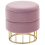 Beliani Storage Pouffe ELGIN Velvet Pink 1