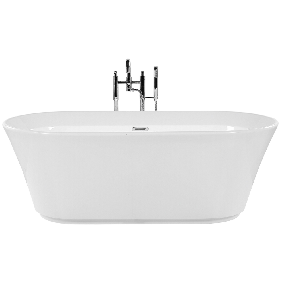Beliani Freestanding Bathtub Ovalle 1700 X 800 Mm White