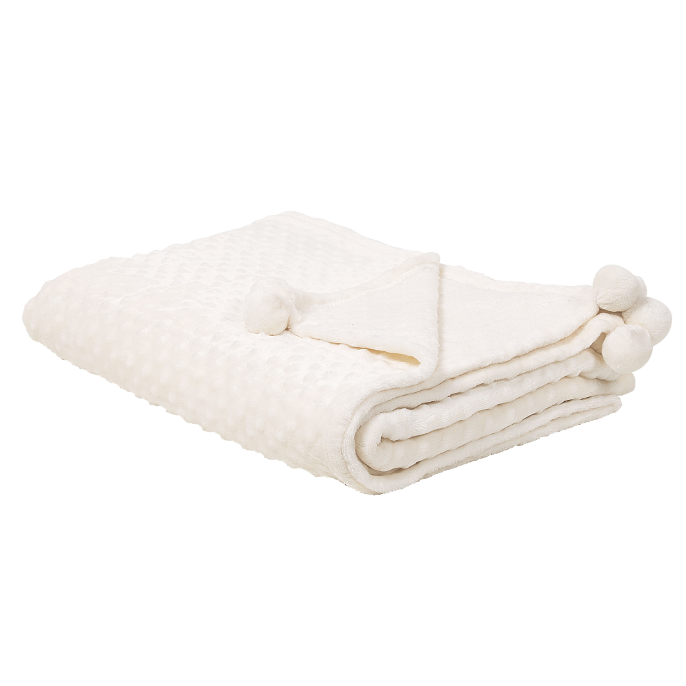Beliani Blanket Samur 150 X 200 Cm Off-White