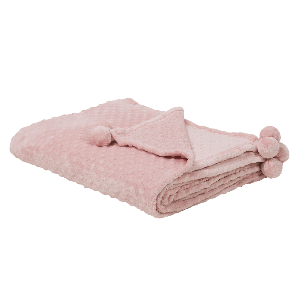 Beliani Blanket Samur 200 X 220 Cm Pink