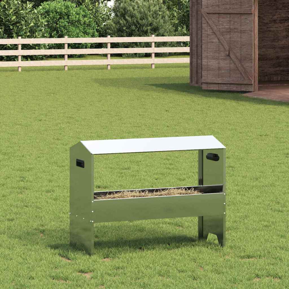 Vidaxl Livestock Feeding Trough 79 X 35 X 62 Cm Silver