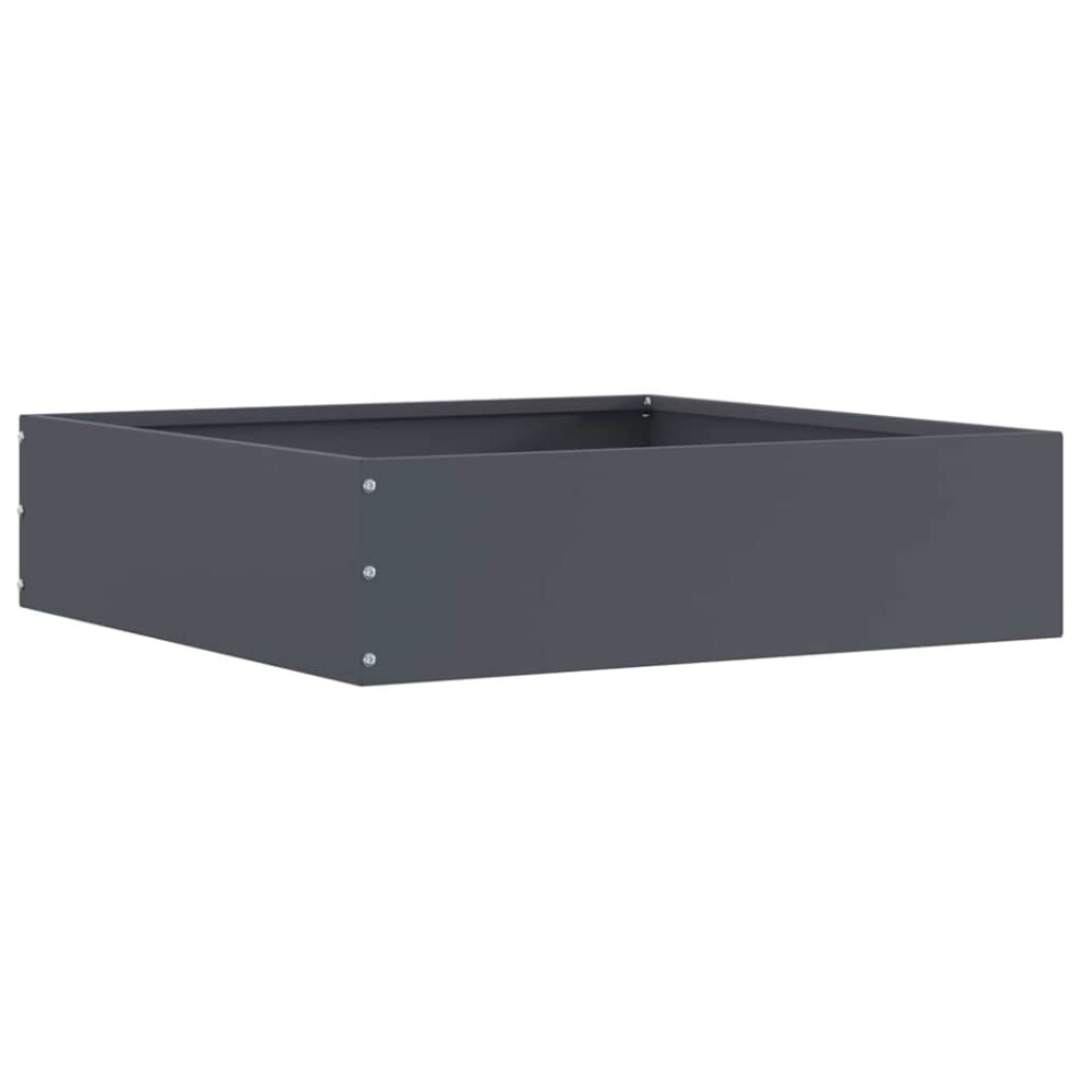 Vidaxl Lawn Edging Anthracite 50 X 50 X 13 Cm Steel
