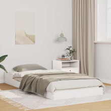 vidaXL Bed Frame White 90 x 190 cm Solid Pine Wood