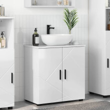 vidaXL Bathroom Cabinet with Storage High Gloss White 61 x 35 x 64 cm