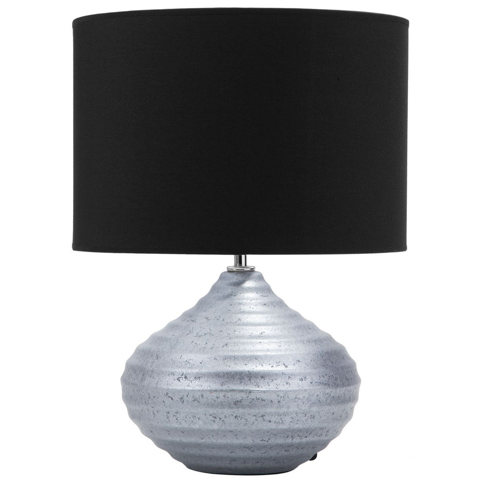 Beliani Table Lamp Kuban Ceramic Silver