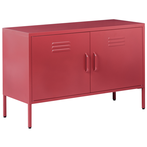 Beliani Storage Unit URIA Metal Red