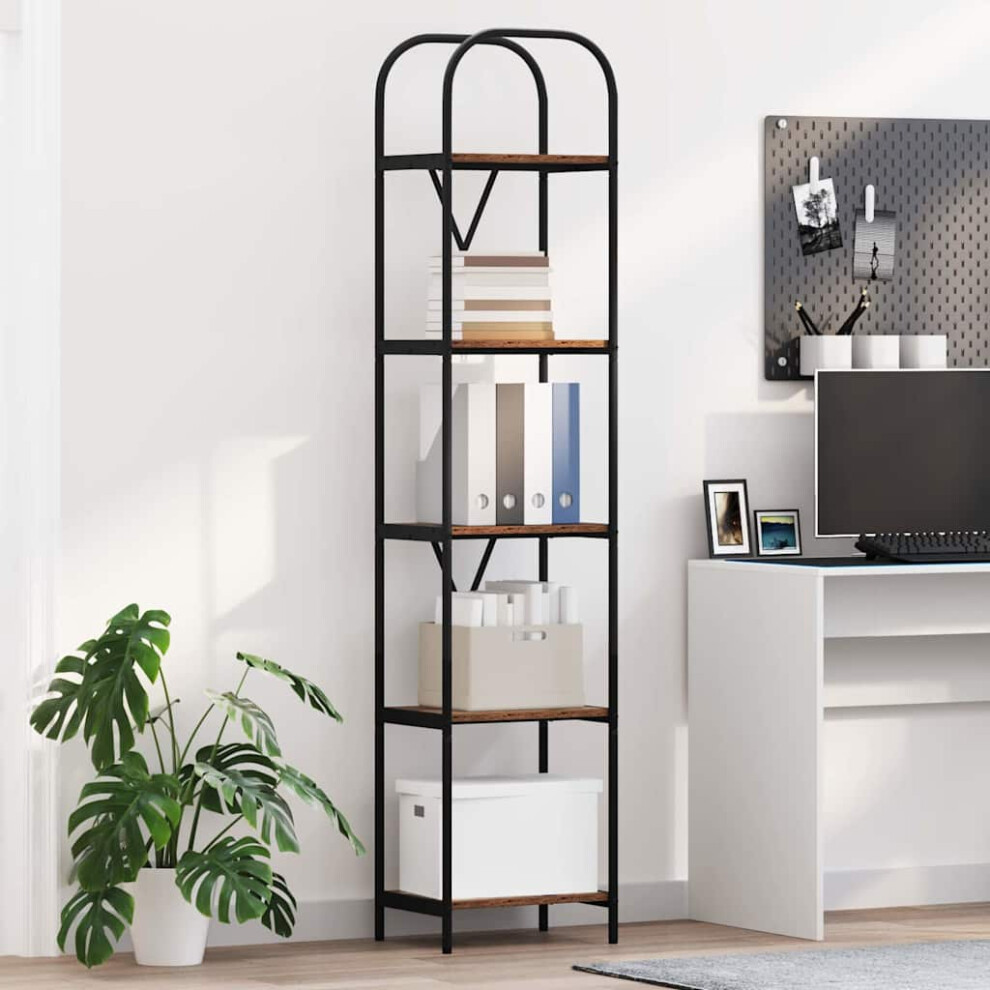 Vidaxl Bookshelf Old Wood 40 X 30 X 183 Cm Engineered Wood
