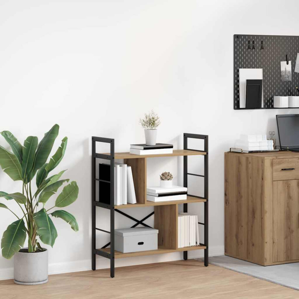 Vidaxl Bookshelf Artisan Oak 75 X 30 X 91 Cm Engineered Wood