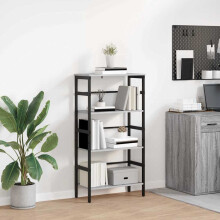 vidaXL Bookshelf Grey Sonoma 60 x 29.5 x 115 cm Engineered Wood