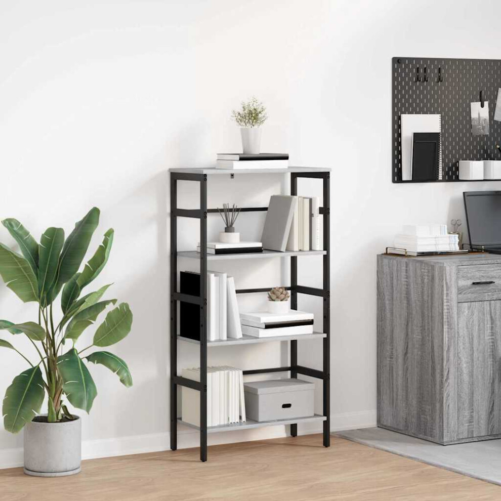 Vidaxl Bookshelf Sonoma 60 X 29.5 X 115 Cm Engineered Wood Grey