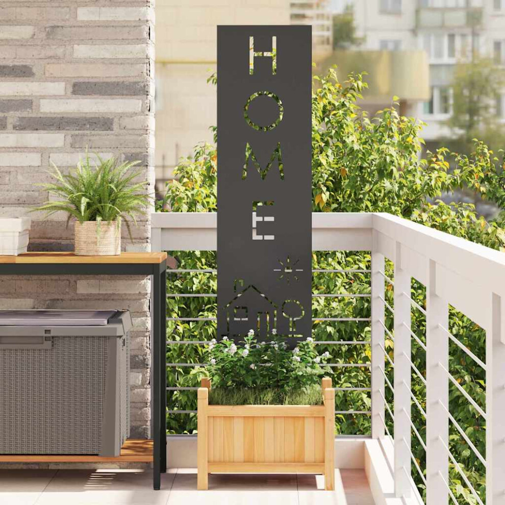 Vidaxl Garden Privacy Screen Black 32 X 140 Cm Cold-Rolled Steel