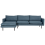 Beliani Corner Sofa 4 Seater VINTERBRO Chenille Blue Right Hand 1