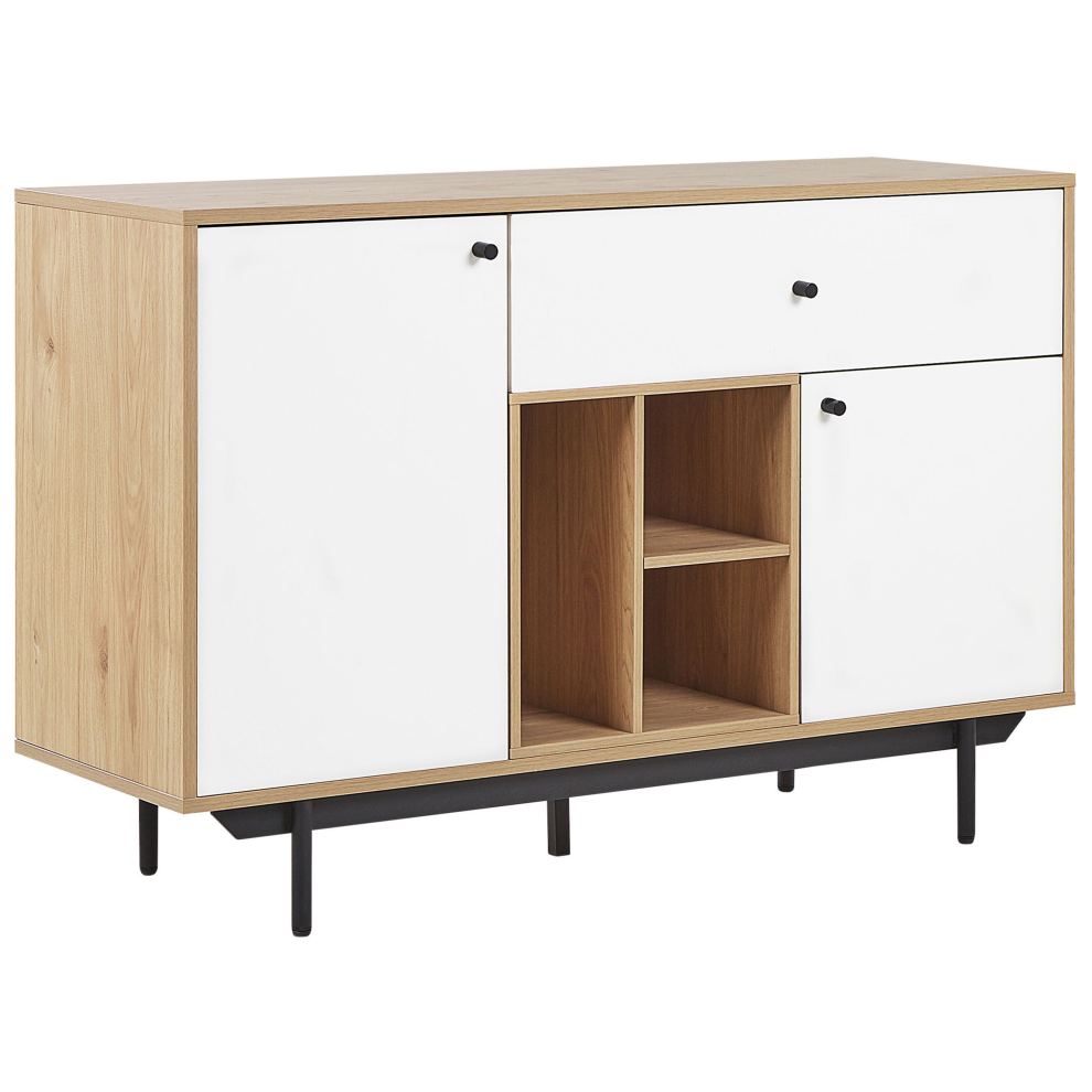 Beliani 2 Door Sideboard Itaca Brown/ White