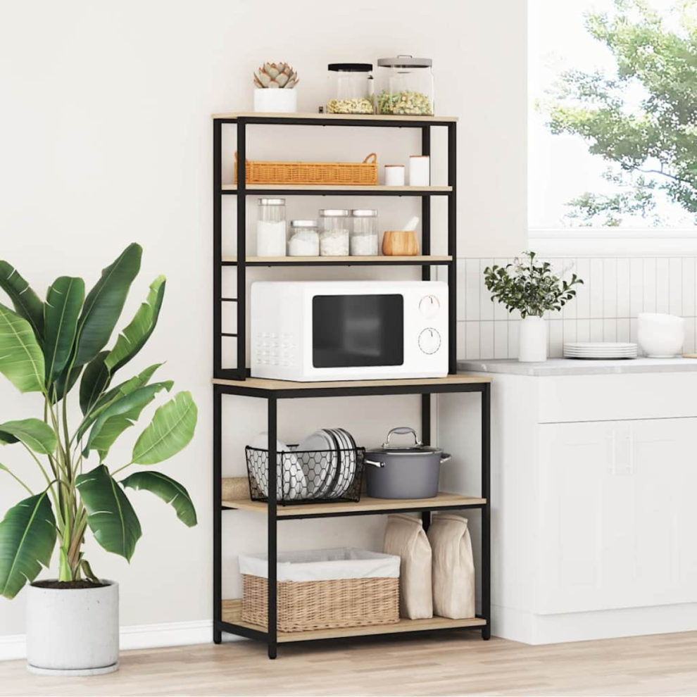 Vidaxl Kitchen Shelf Sonoma Oak 80 X 40 X 168 Cm Engineered Wood