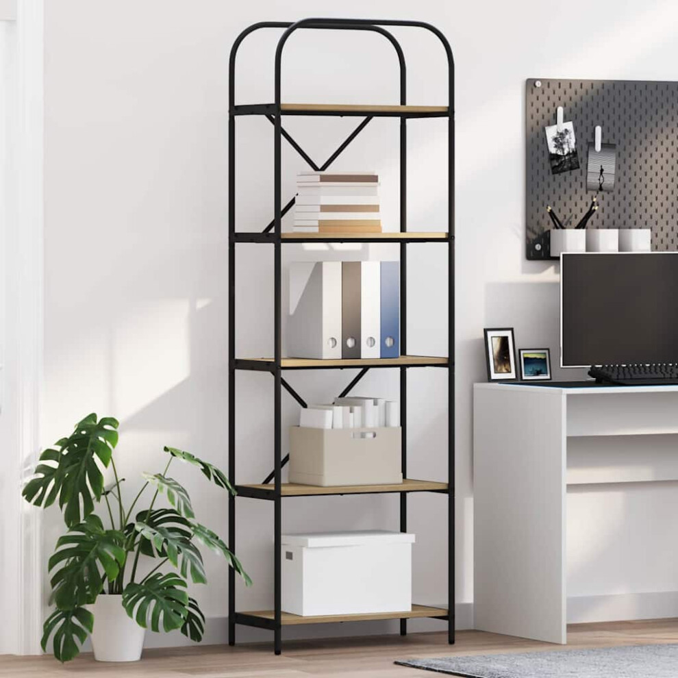 Vidaxl Bookshelf Sonoma Oak 60 X 30 X 183 Cm Engineered Wood
