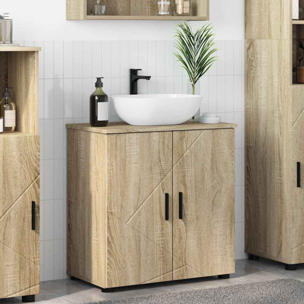 Vidaxl Bathroom Cabinet With Storage Sonoma Oak 61 X 35 X 64 Cm