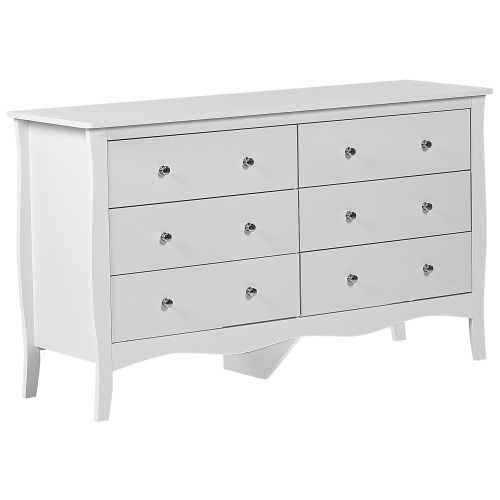 Beliani 6 Drawer Chest WINCHESTER White