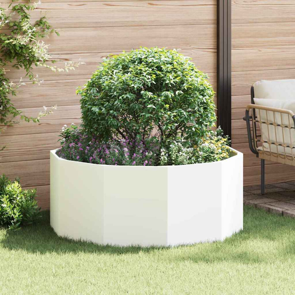 Vidaxl Planter 120 X 120 X 50 Cm Steel White