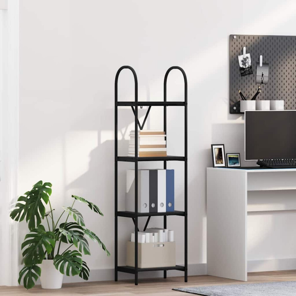Vidaxl Bookshelf Oak 40 X 30 X 146 Cm Engineered Wood Black