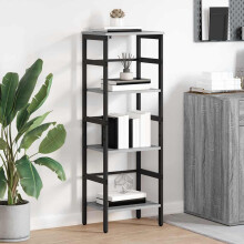 vidaXL Bookshelf Grey Sonoma 40 x 29.5 x 115 cm Engineered Wood