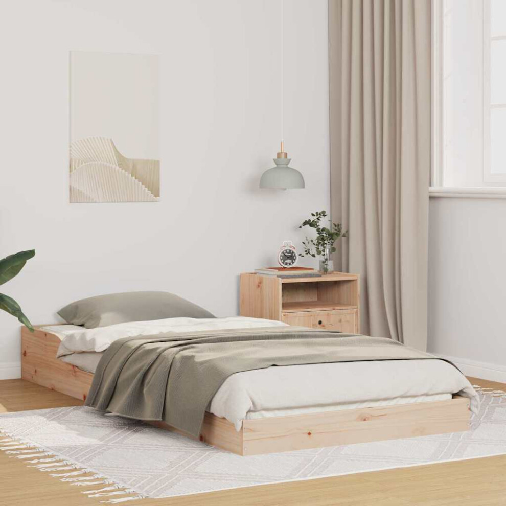Vidaxl Bed Frame Natural 80 X 210 Cm Solid Pine Wood