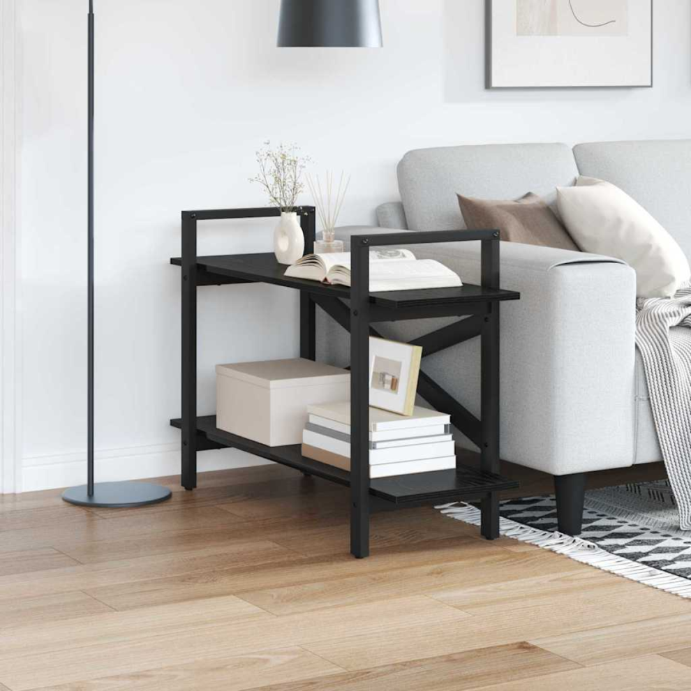 Vidaxl Bookshelf Black Oak 100 X 33.5 X 64 Cm Engineered Wood