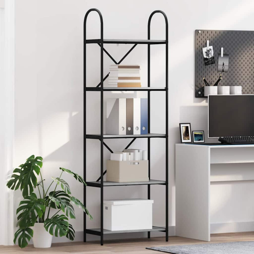 Vidaxl Bookshelf Sonoma 60 X 30 X 183 Cm Engineered Wood Grey