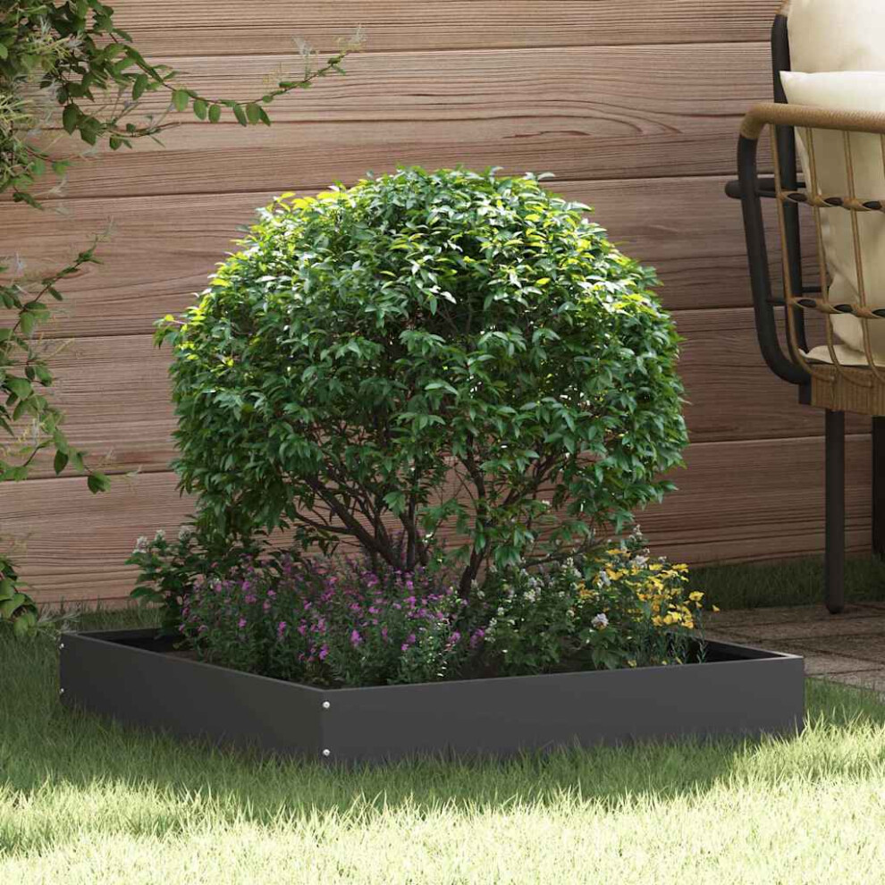 Vidaxl Lawn Edging 6 Pcs Black 60 X 60 X 13 Cm Steel