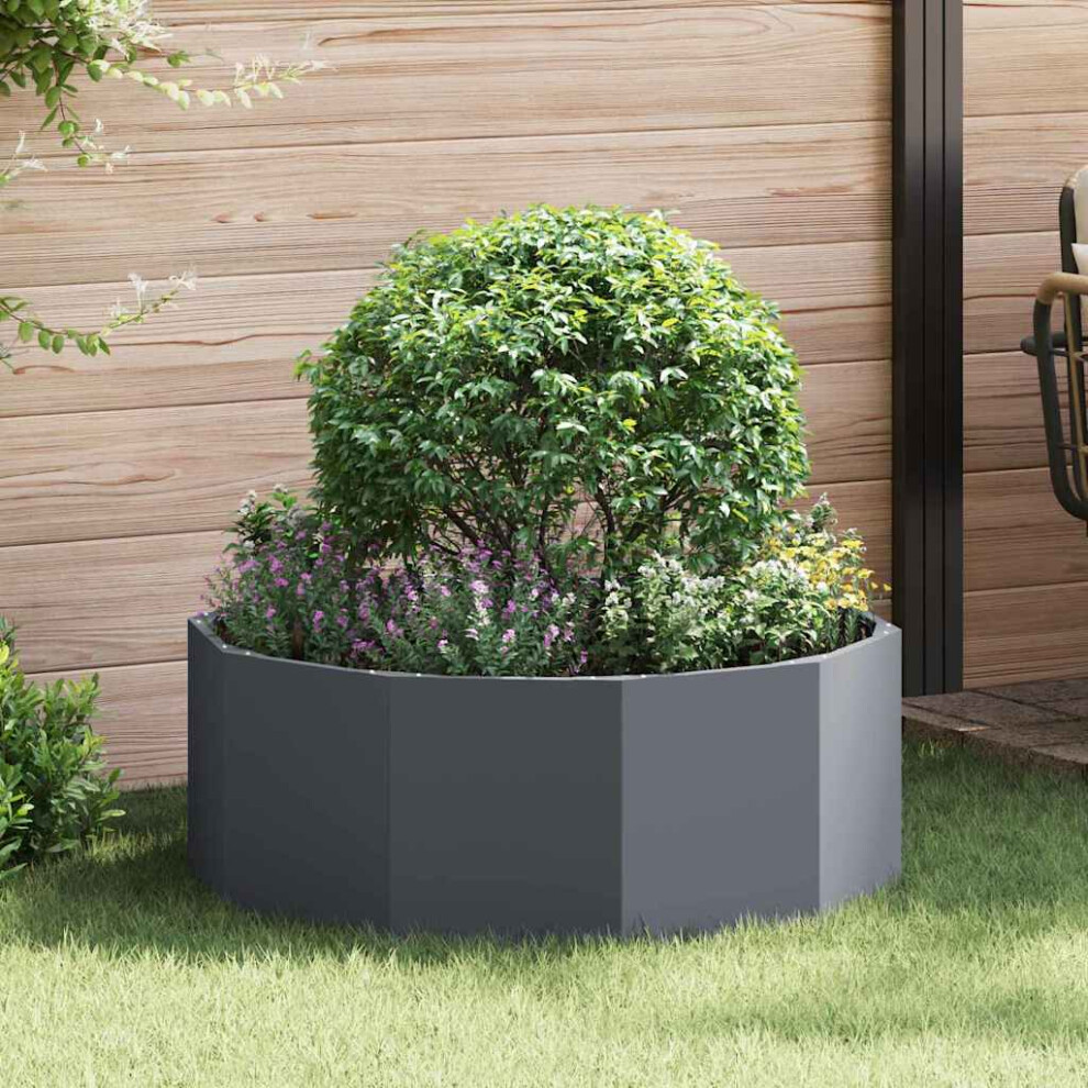 Vidaxl Planter 90 X 90 X 35 Cm Steel Anthracite