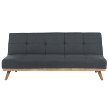 Sofa Bed 3 Seater FROYA Fabric Dark Grey